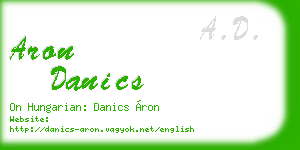 aron danics business card